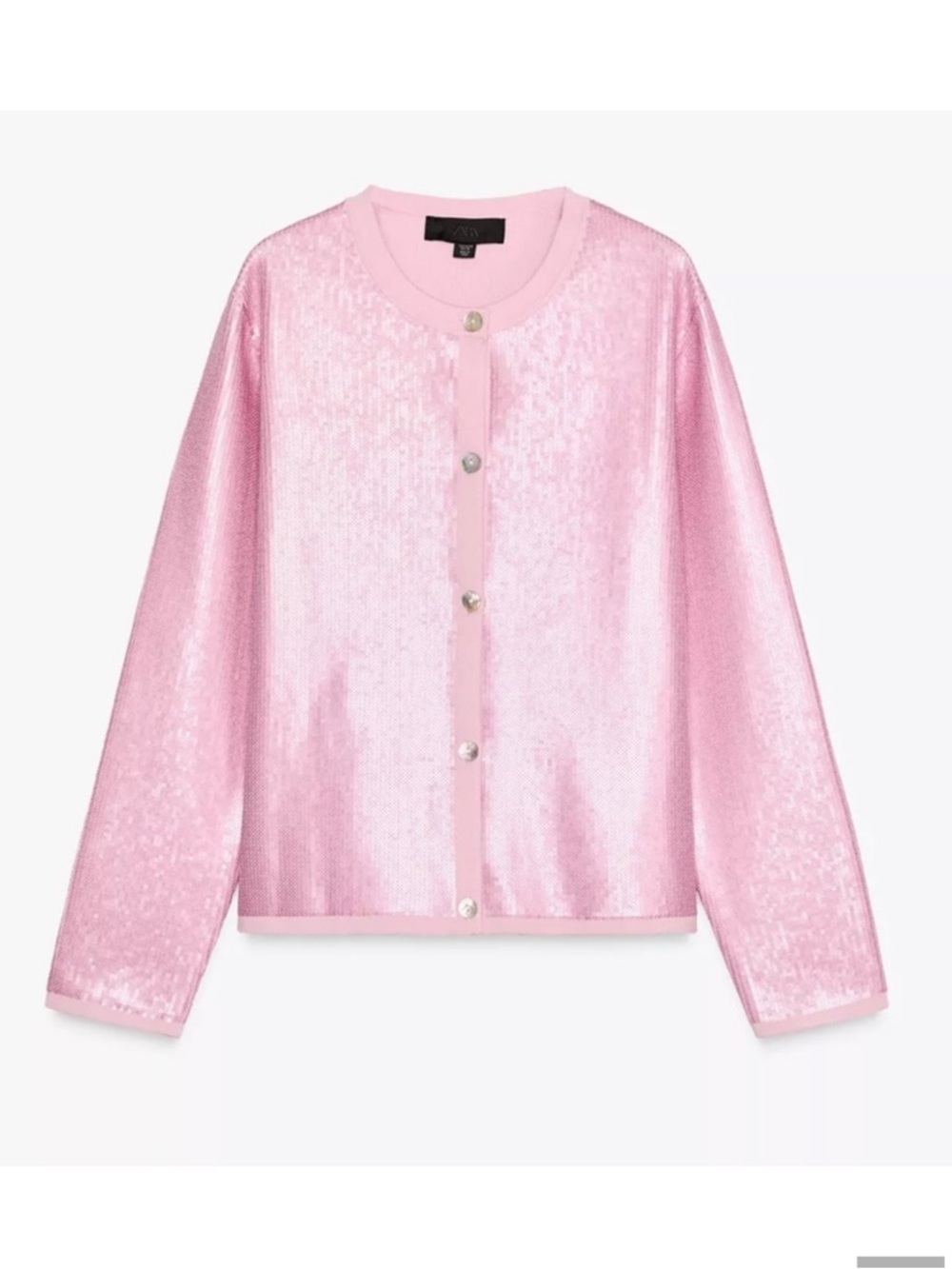 Zara pink sequin cardigan size S - Picture 3 of 6